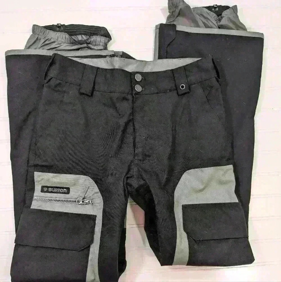 Burton Other - Burton White Collection Black/Gray Snowboarding Pants